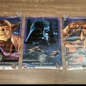 STAR WARS 3 Vintage 1996 Pepsi Posters 36” X 24” Trilogy Episodes 4,5,6 Read